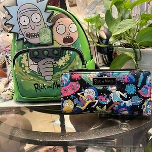 Rick and Morty Backpack and Wallet Set